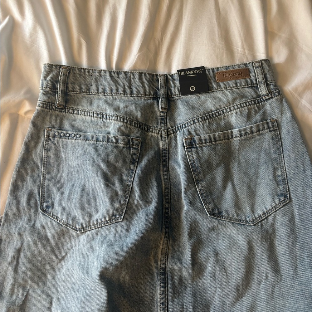 BLANK NYC long denim jean skirt